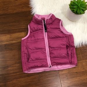 REI Girls Pink Down Puffer Vest